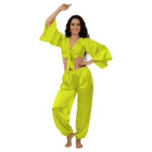 Satin Belly Dance Harem & Top Set | Full Costume S-3XL | 41 Colors S51