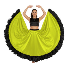 Satin 16 Yard Full Circle Skirt Black Frill | Pro Flow S-3XL S58