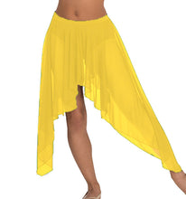 Belly Dance Side Asym Skirt | Sheer Flow | 30 Colors S-5XL C44