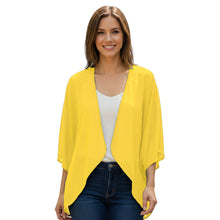 Chiffon Long Sleeve Beach Shrug | Resort Cover-Up S-5XL | 30 Colors C51