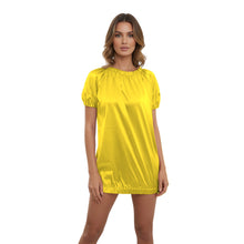 Satin Round Neck T-Shirt | Silky Short Sleeve Top S-3XL | 41 Colors S106