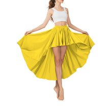Satin Asymmetrical High-Low Skirt | Flowy Maxi S-5XL | 41 Colors S74