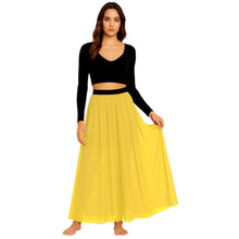 Chiffon Half Circle Belly Dance Skirt | S-5XL, 30 Colors | Flowy Maxi C32