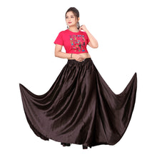 Satin Belly Dance Full Circle Skirt S8-Regular Size 1