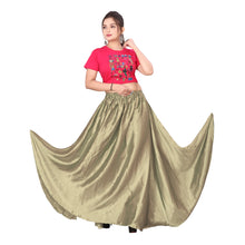 Satin Belly Dance Full Circle Skirt S8-Regular Size 1