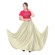 Satin Belly Dance Full Circle Skirt S8-Regular Size 1