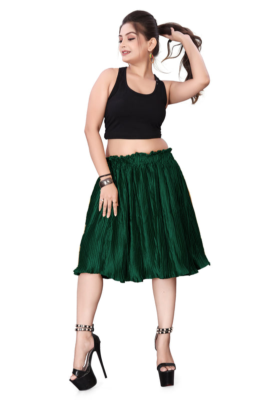 Satin Midi Skirt Plated Skirt Party wear Skirt SP1-Regular Size 1
