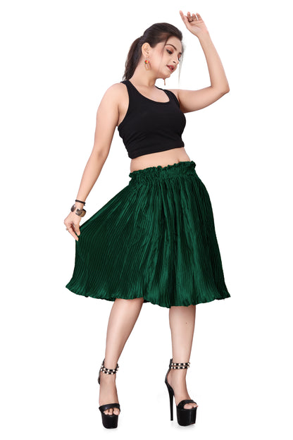 Satin Midi Skirt Plated Skirt Party wear Skirt SP1-Regular Size 1