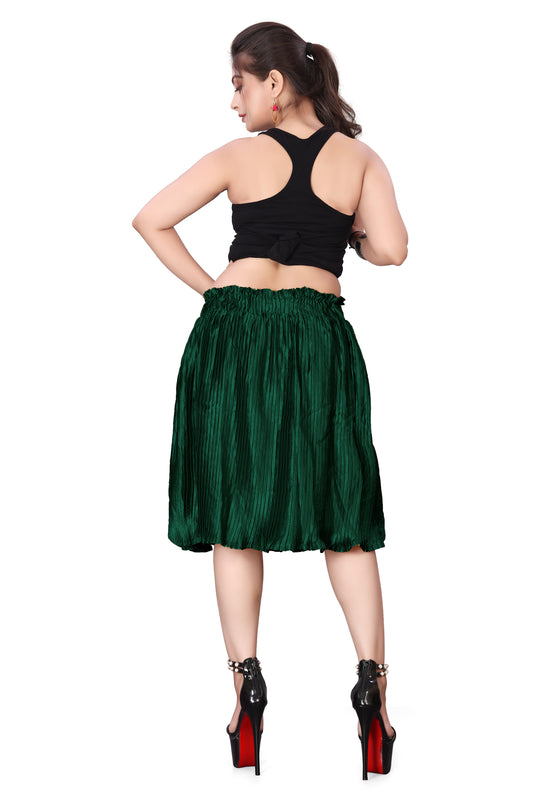 Satin Midi Skirt Plated Skirt Party wear Skirt SP1-Regular Size 2
