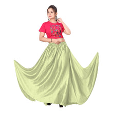 Satin Belly Dance Full Circle Skirt S8-Regular Size 1