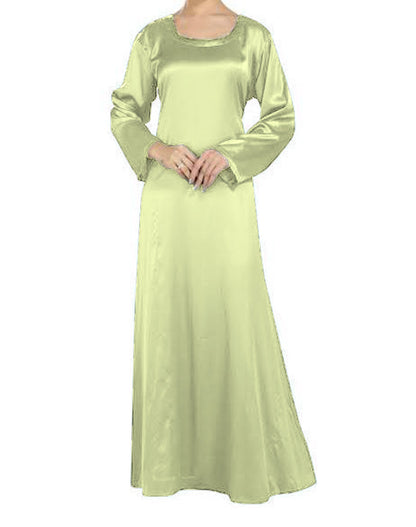 Satin wedding wear Long Gown S121 - Regular Size 1