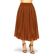 Max Flow Chiffon Full Circle Skirt with Lining | 30 Colors S-5XL