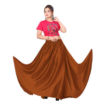 Satin Belly Dance Full Circle Skirt S8-Regular Size 1