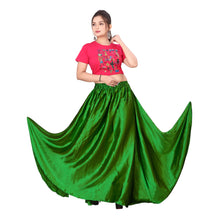 Satin Belly Dance Full Circle Skirt S8-Regular Size 1