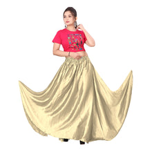 Satin Belly Dance Full Circle Skirt S8-Regular Size 1