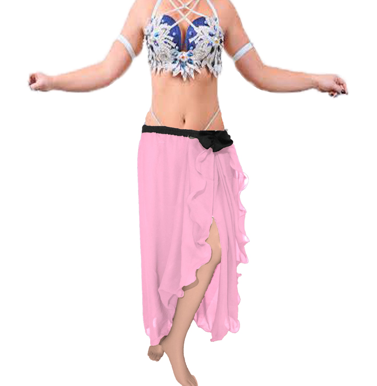 Chiffon New Design Belly dance Skirt C16- Regular Size 1