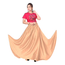 Satin Belly Dance Full Circle Skirt S8-Regular Size 2