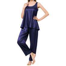 Satin Nightwear Top + Palazzo Set | Luxury Pajamas S-3XL | 41 Colors S21