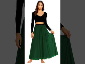 Chiffon Half Circle Belly Dance Skirt | Flowy Dance Maxi Skirt | S-5XL, 30 Colors C32