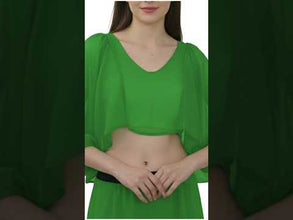 Chiffon Fancy Belly Dance Ruffle Top – 30 Colors, S to 5XL | Dance Costume Top C33