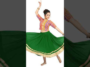 Chiffon Bollywood Dancing Skirt – Flowy Indian Dance Skirt for Women | 30 Colors, S–5XL C37