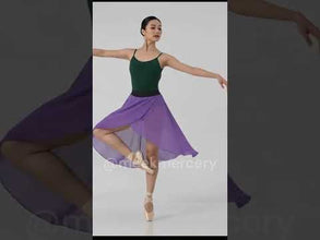 Chiffon High-Low Ballet Skirt | Asymmetrical Dance Wrap Skirt for Women | 30 Colors, S-5XL C41