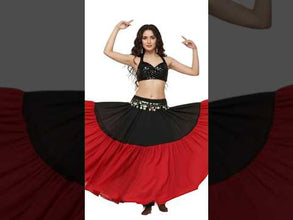 2-Tier Chiffon Belly Dance Skirt | Flowing Belly Dancing Costume Skirt | 30 Colors | S-5XL C31