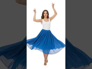 Chiffon Full Circle Belly Dance Skirt – Flowing Dance Skirt, 30 Colors, S-5XL C30